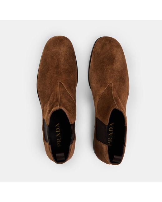 Prada Brown Chelsea Boot Ld62