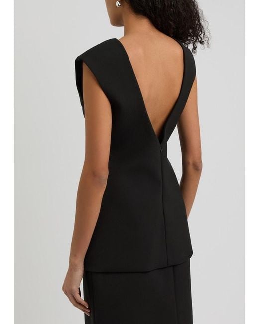Rohe Black Open-Back Woven Top
