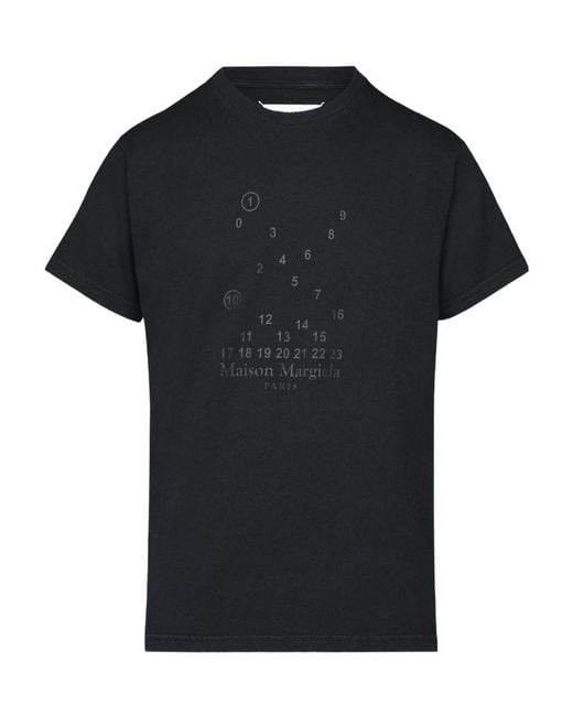Maison Margiela Black Short-Sleeved Crewneck T-Shirt