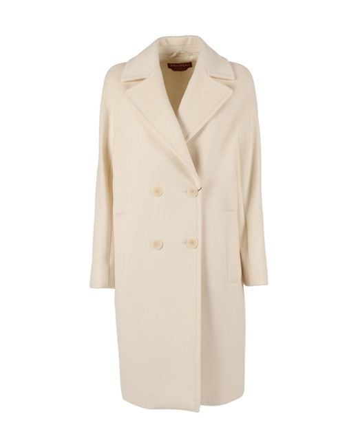 Max Mara Natural Studio Agenda Double-Breasted Long Coat