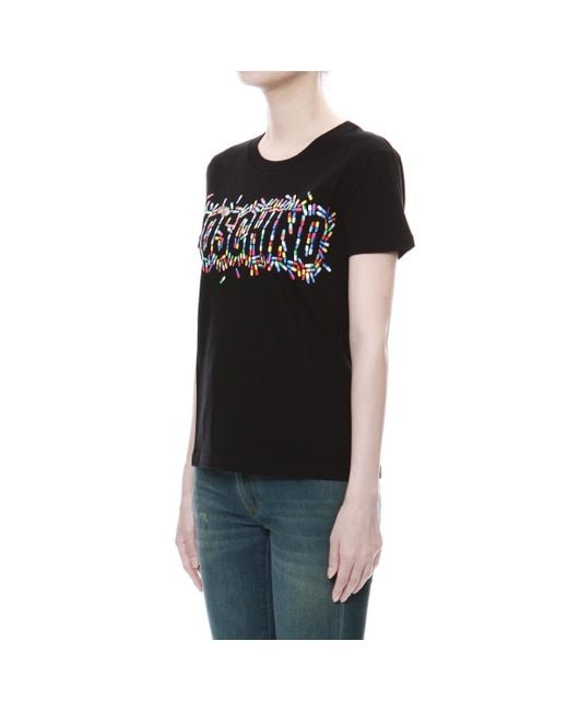 Moschino Black Capsule Logo Printed T-Shirt