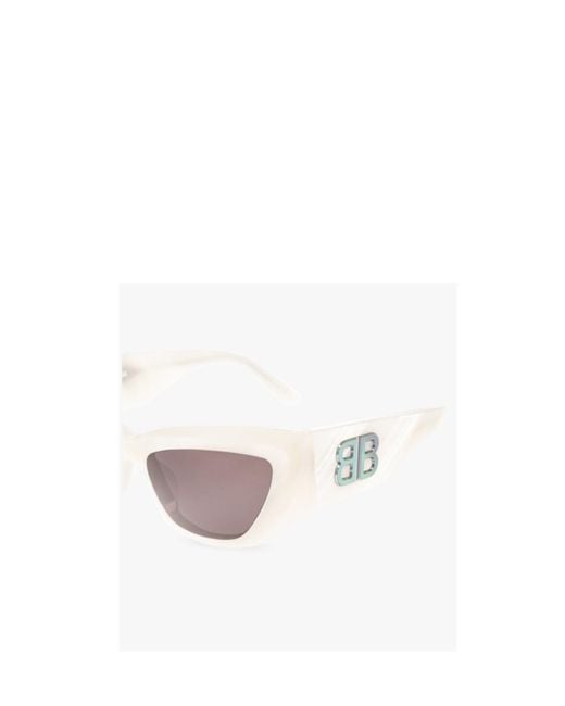 Balenciaga White Eyewear Cat-Eye Frame Sunglasses for men
