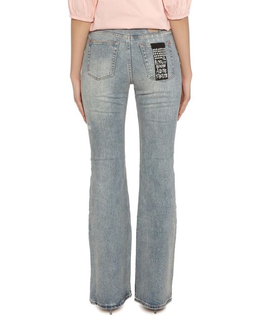 Ksubi Blue Logo Horn Denim Pants