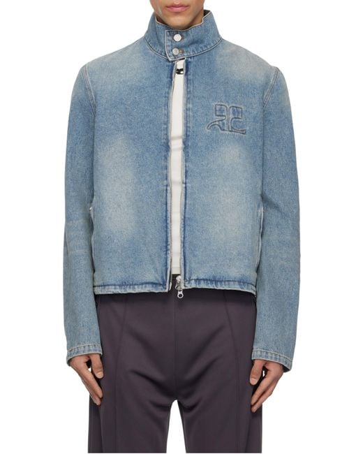 Courreges Blue Courrèges City Shadow Denim Jacket for men