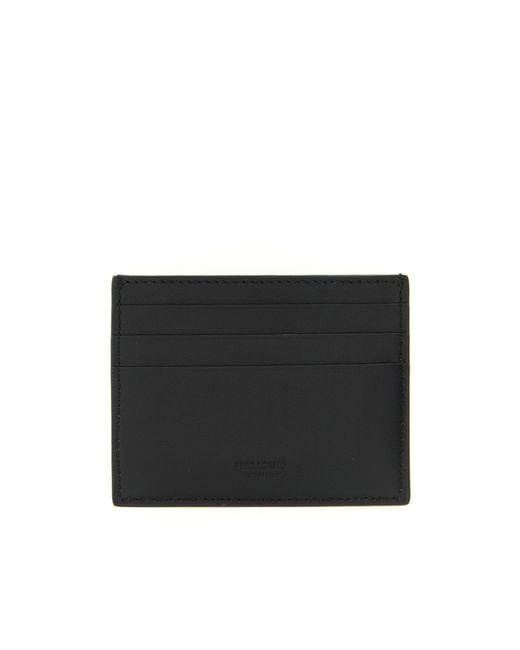 Ferragamo Black Gancini Card Holder for men