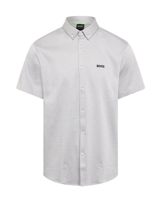 Boss White Short-Sleeve Knit Shirt for men
