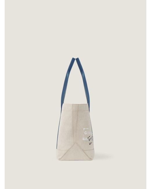 Givenchy Blue Logo Large Canvas Tote Bag for men