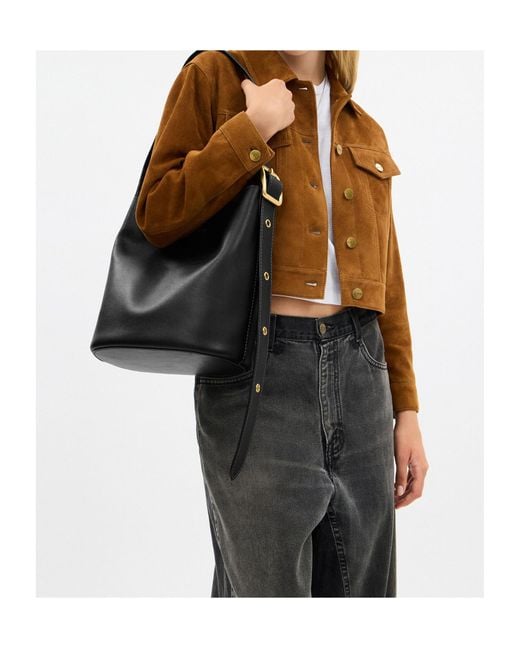 COACH Black Bleecker Bucket Bag