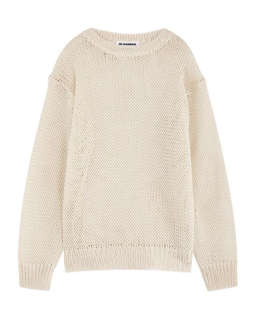 Jil Sander Natural Open-Knit Silk Jumper for men