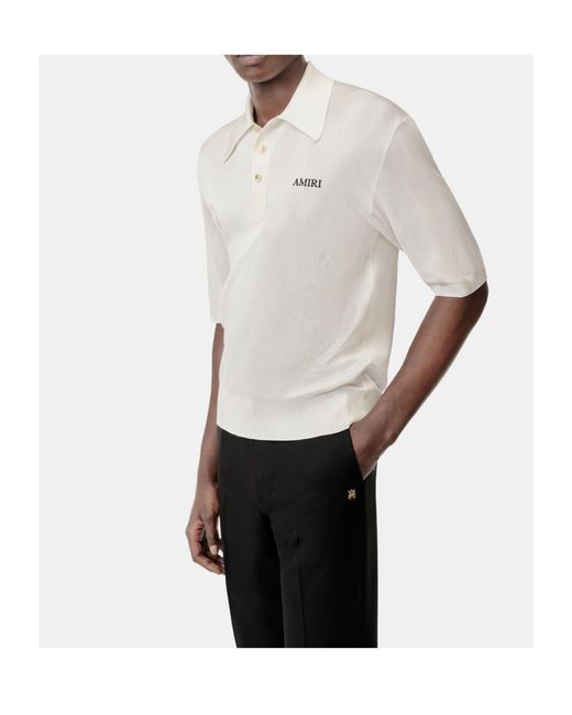 Amiri White Spirit Short-Sleeve Polo Shirt for men
