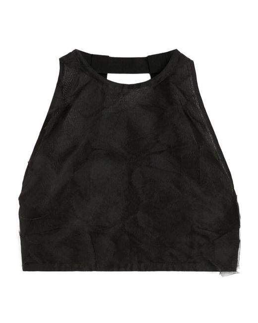 Max Mara Black Mxsfumetto Cut-Out Crop Top