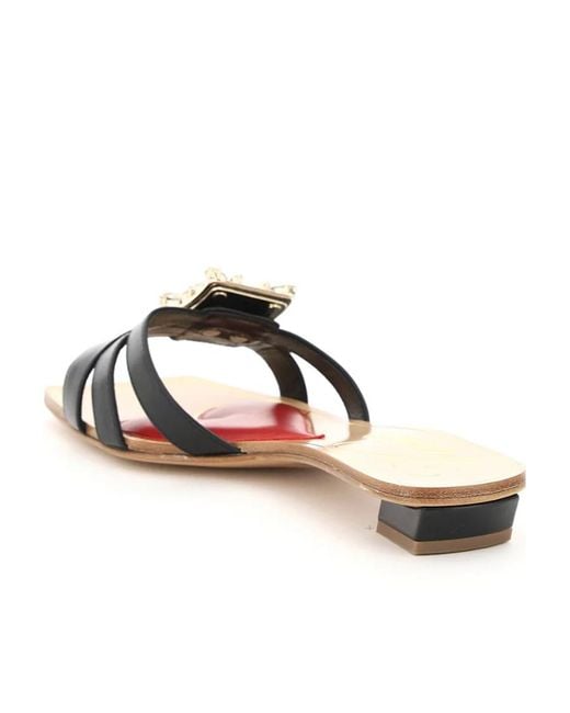 Roger Vivier White Logo Flip-Flops