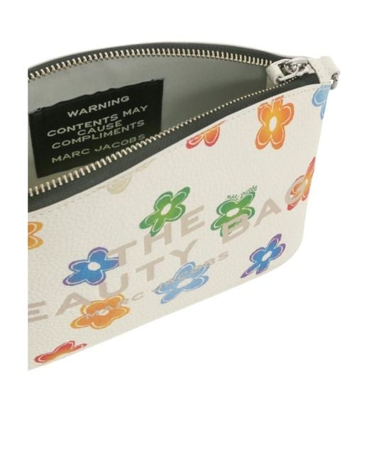 Marc Jacobs White Floral Printed Toiletry Bag
