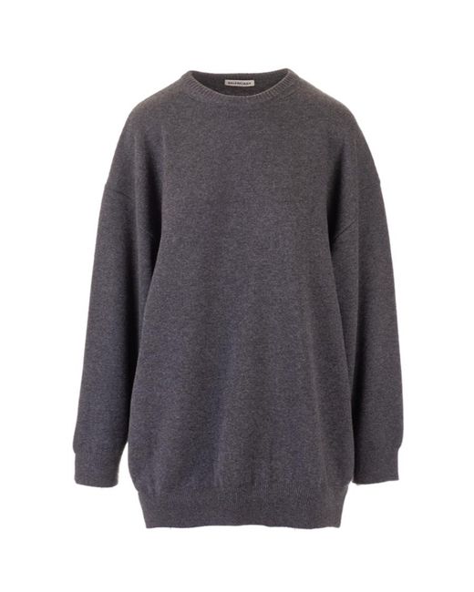 Balenciaga Gray Logo Printed Sweater