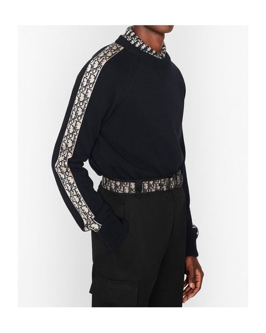 Dior Blue Homme Crewneck Knitted Jumper for men