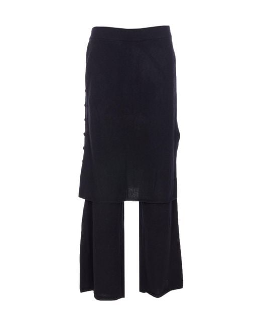 Lisa Yang Blue Double-Layered Pants