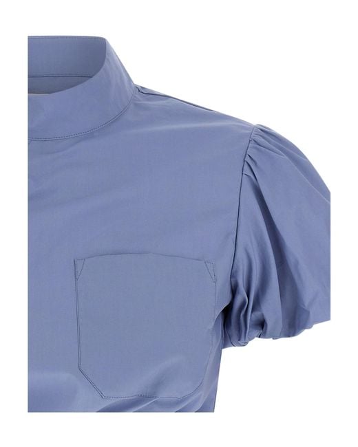 Self-Portrait Blue Tie Side Top