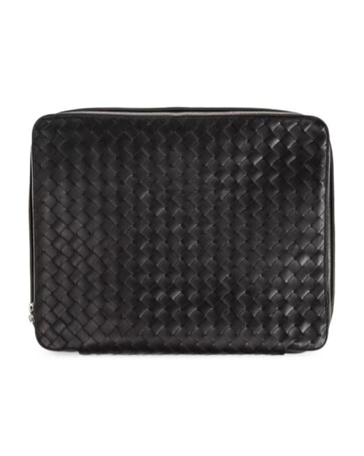 Bottega Veneta Black Intrecciato Medium Packing Cube for men