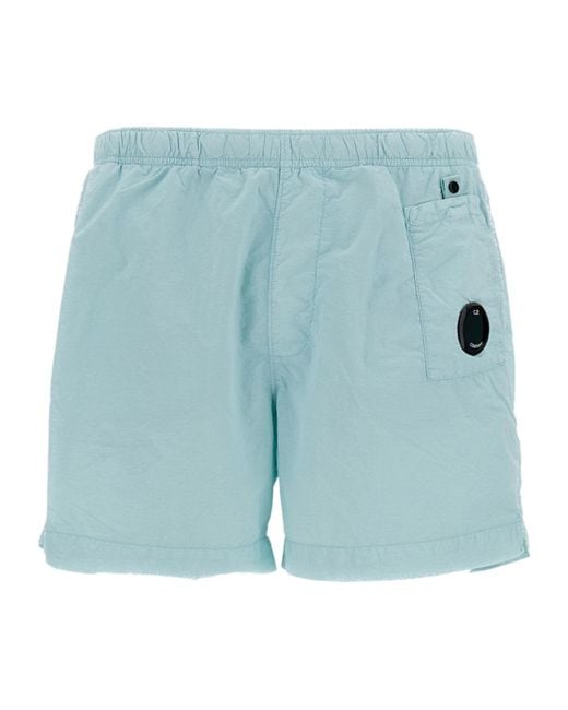 C P Company Blue Lens Detail Swim Shorts for men
