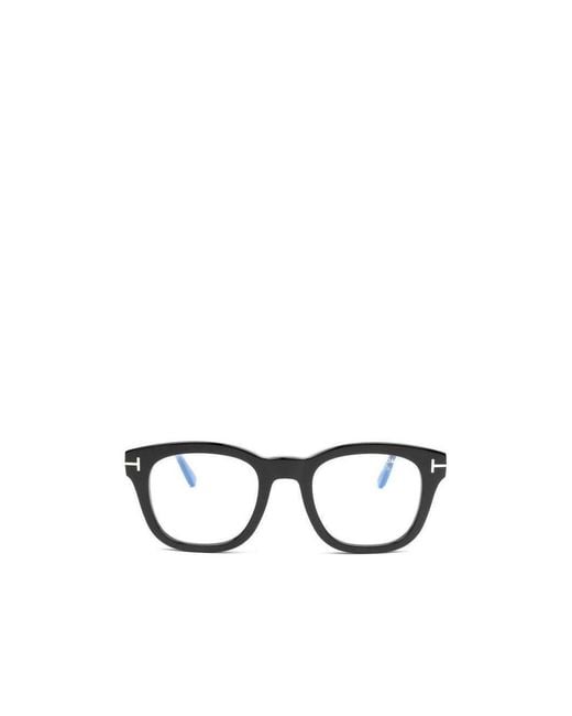 Tom Ford White Eyewear Square Frame Glasses for men