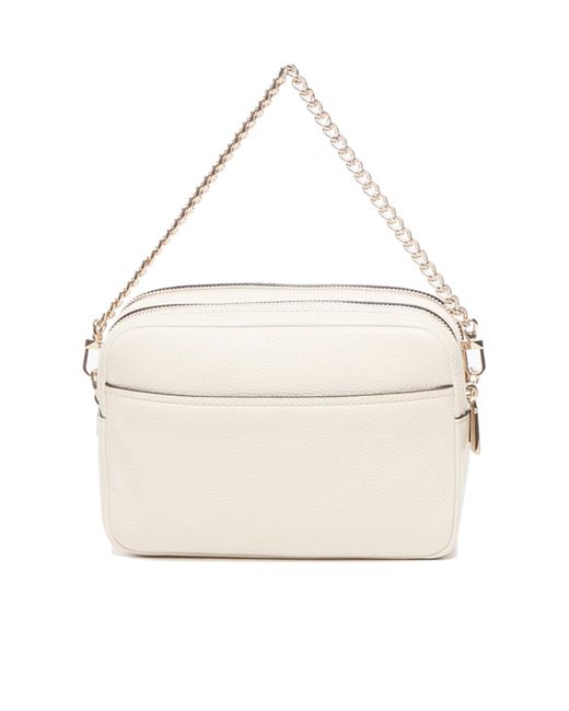 MICHAEL Michael Kors White Bryant Medium Pebbled Camera Crossbody Bag