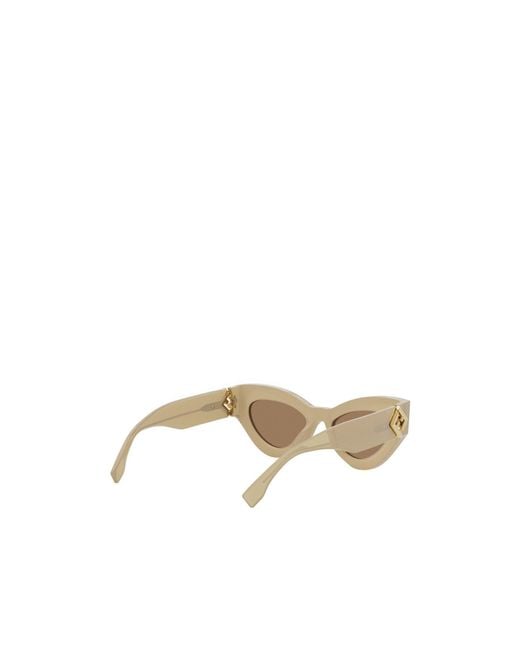 Fendi Natural Eyewear Cat-Eye Frame Sunglasses