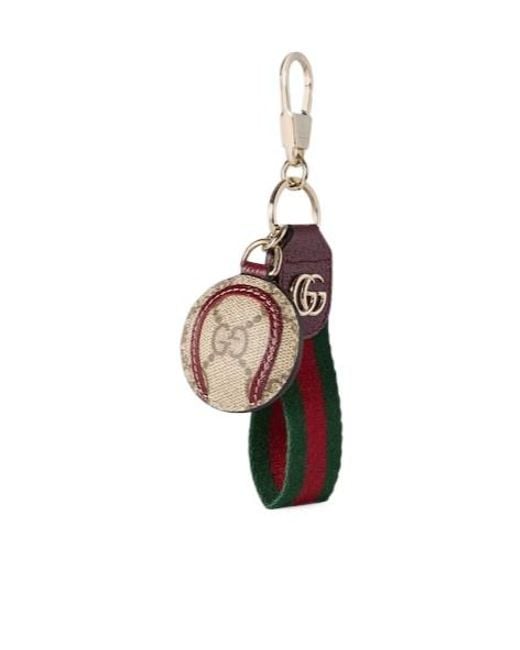 Gucci Red Tennis Keychain With Web for men