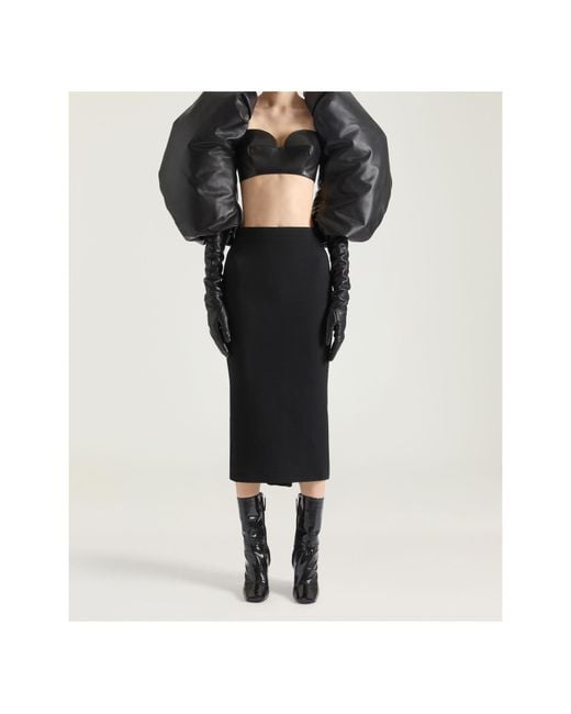 Givenchy Black Midi Kickback Skirt
