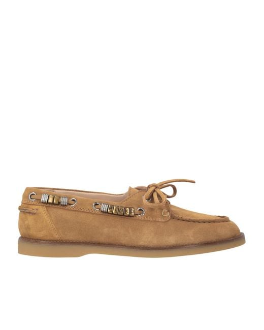 Pinko Brown Grace 01 Lace-Up Loafers