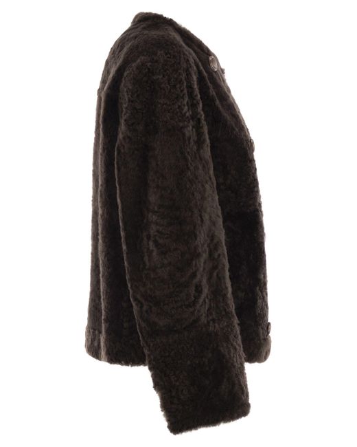 Brunello Cucinelli Brown Double-Breasted Long Sleeved Jacket