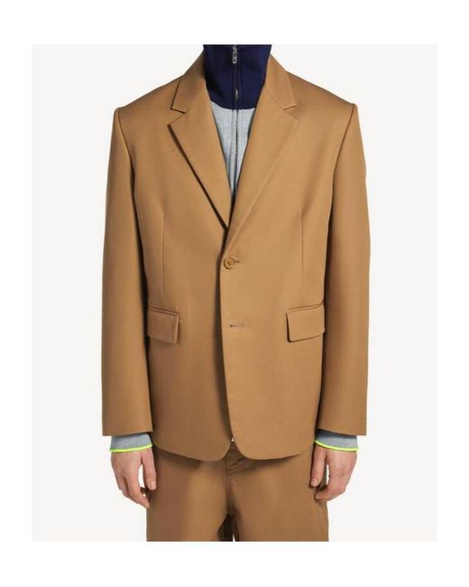 Balenciaga Brown Single-Breasted Normal Fit Jacket for men