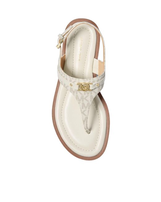 MICHAEL Michael Kors White Lightweight Flat Sandals