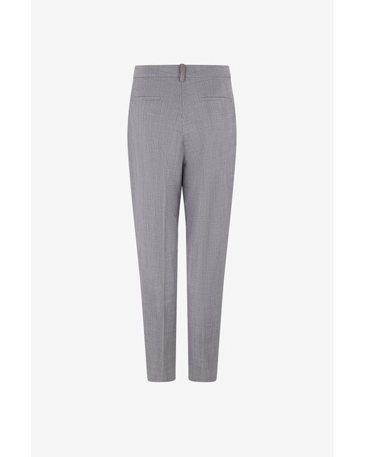 Fabiana Filippi Gray Pleated Casual Trousers