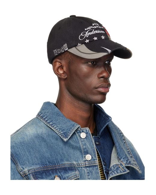 ANDERSSON BELL Green Camouflage Patchwork Baseball Cap for men