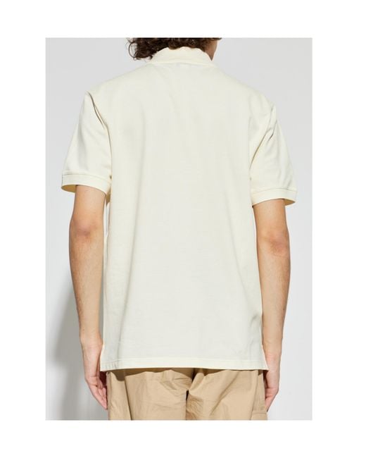 McQueen White Logo Embroidered Short-Sleeved Polo Shirt for men