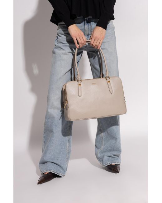 Furla Natural Giulia Large Shoulder Bag