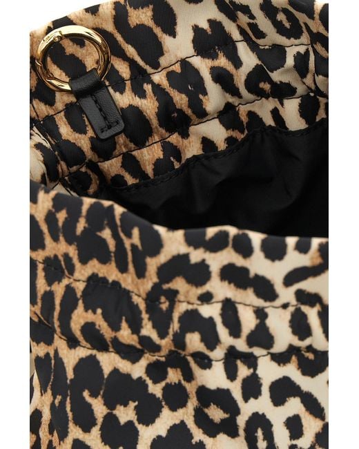 Ganni Black Printed Bou Bucket Pouch