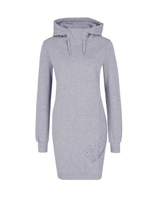EA7 Blue Hot Drilling Logo Dress