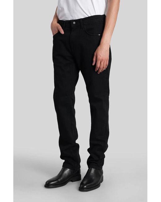 AMISH Black Classic Five-Pockets Jeans for men