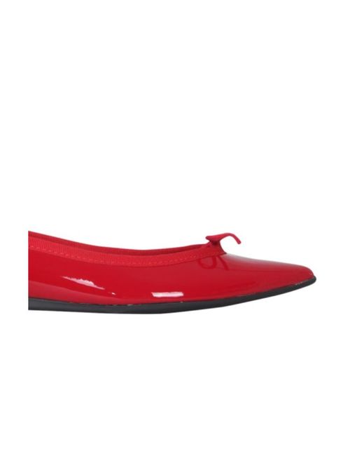 Repetto Red Pointy Design Flat Shoes