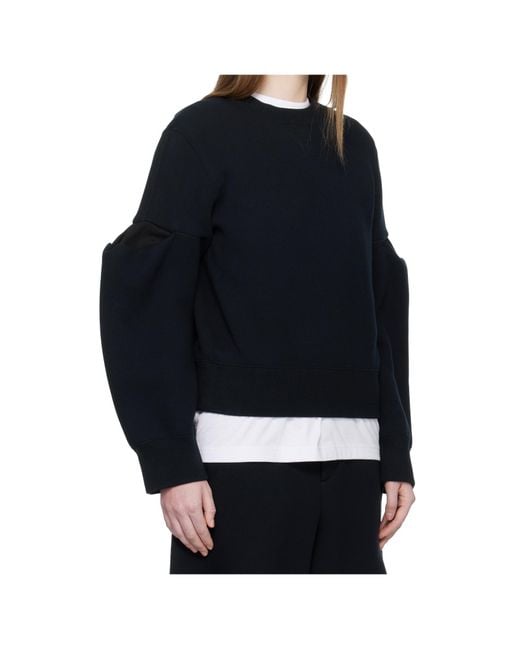 Sacai Blue Puff-Sleeve Sweater