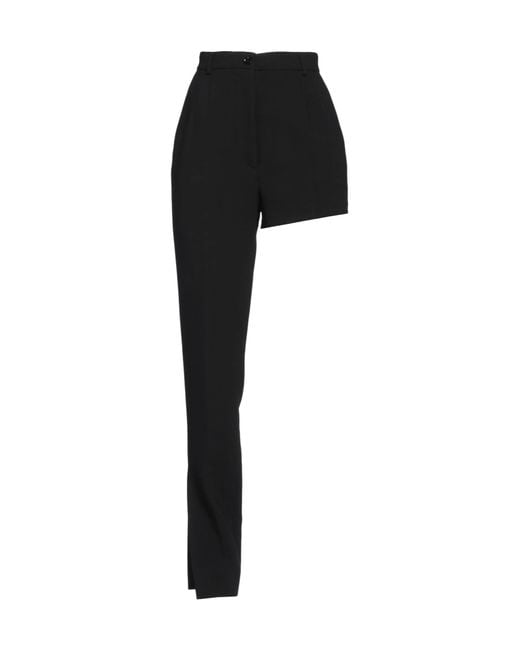 Dolce & Gabbana Black Solid Color Suit Pants