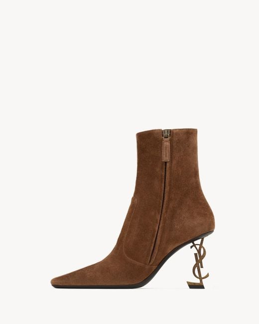 Saint Laurent Brown Opyum Booties