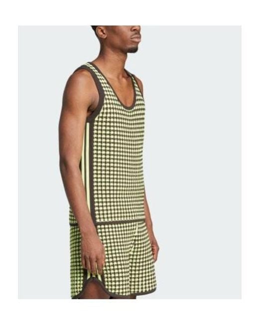 Adidas by Wales Bonner Green X Wales Bonner Crochet-Knit Tank Top for men