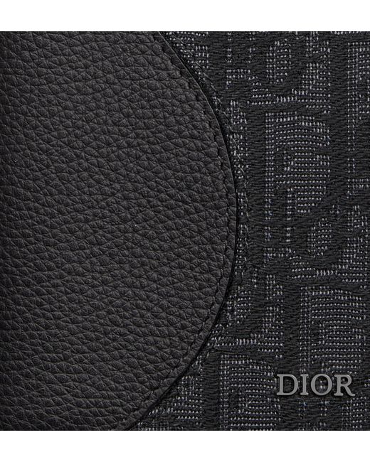 Dior Black Saddle Long Vertical Wallet for men