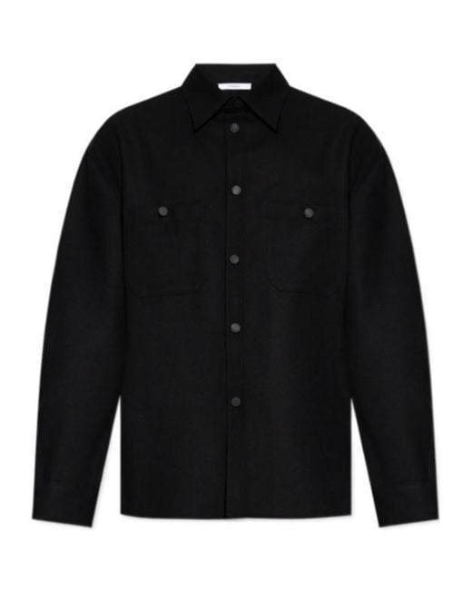 Givenchy Black Chest Pocket Long-Sleeved Shirt for men