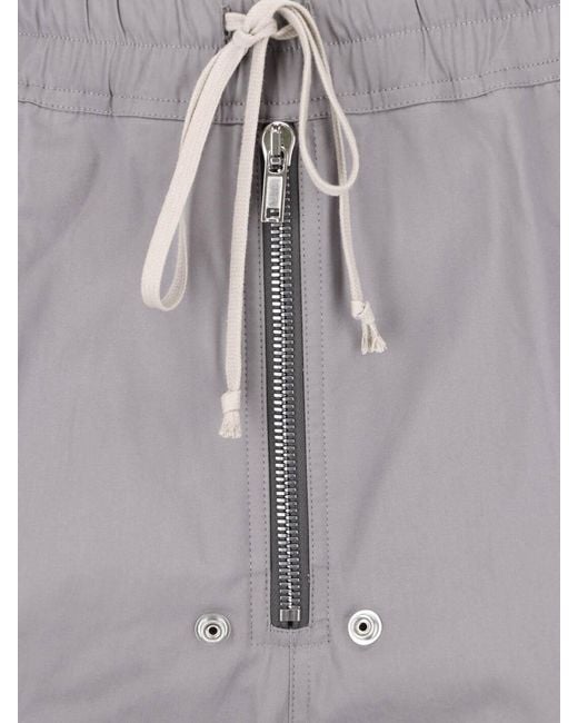 Rick Owens Gray Drawstring Casual Pants for men