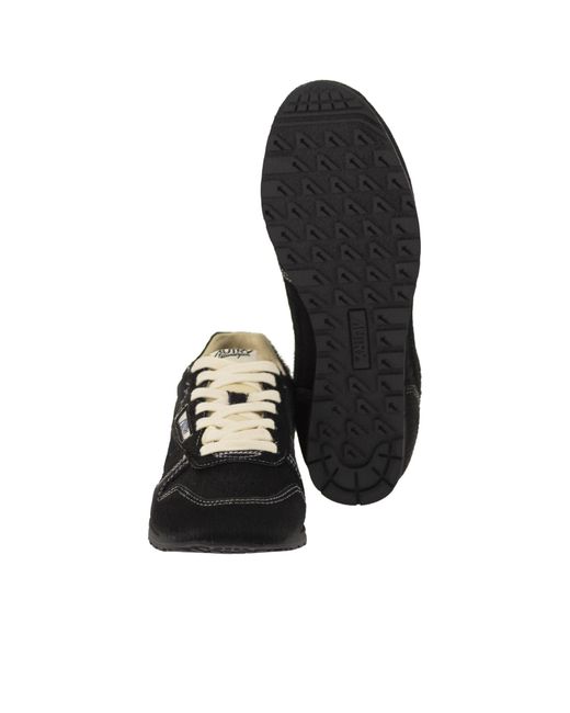 Autry Black Textured Low-Top Sneakers