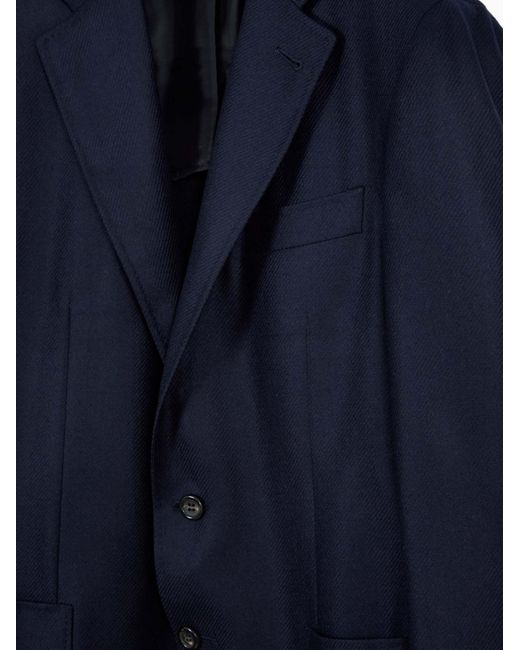 Canali Blue Long-Sleeve Blazer for men