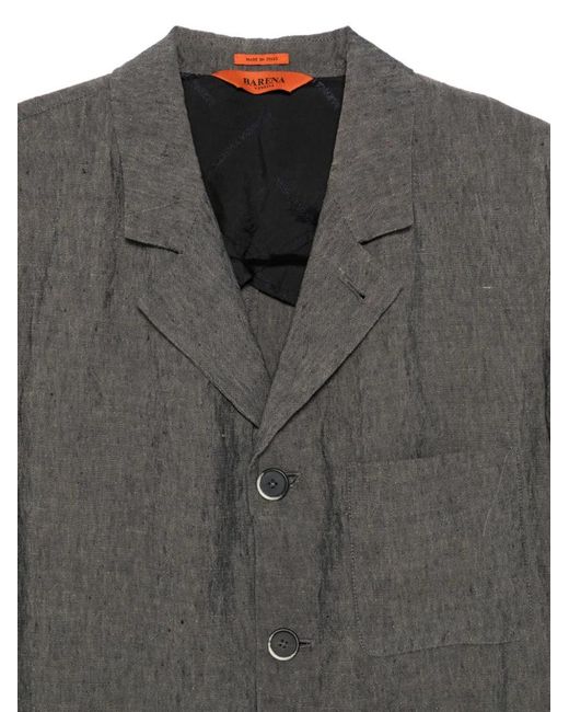 Barena Gray Notched-Lapel Blazer for men